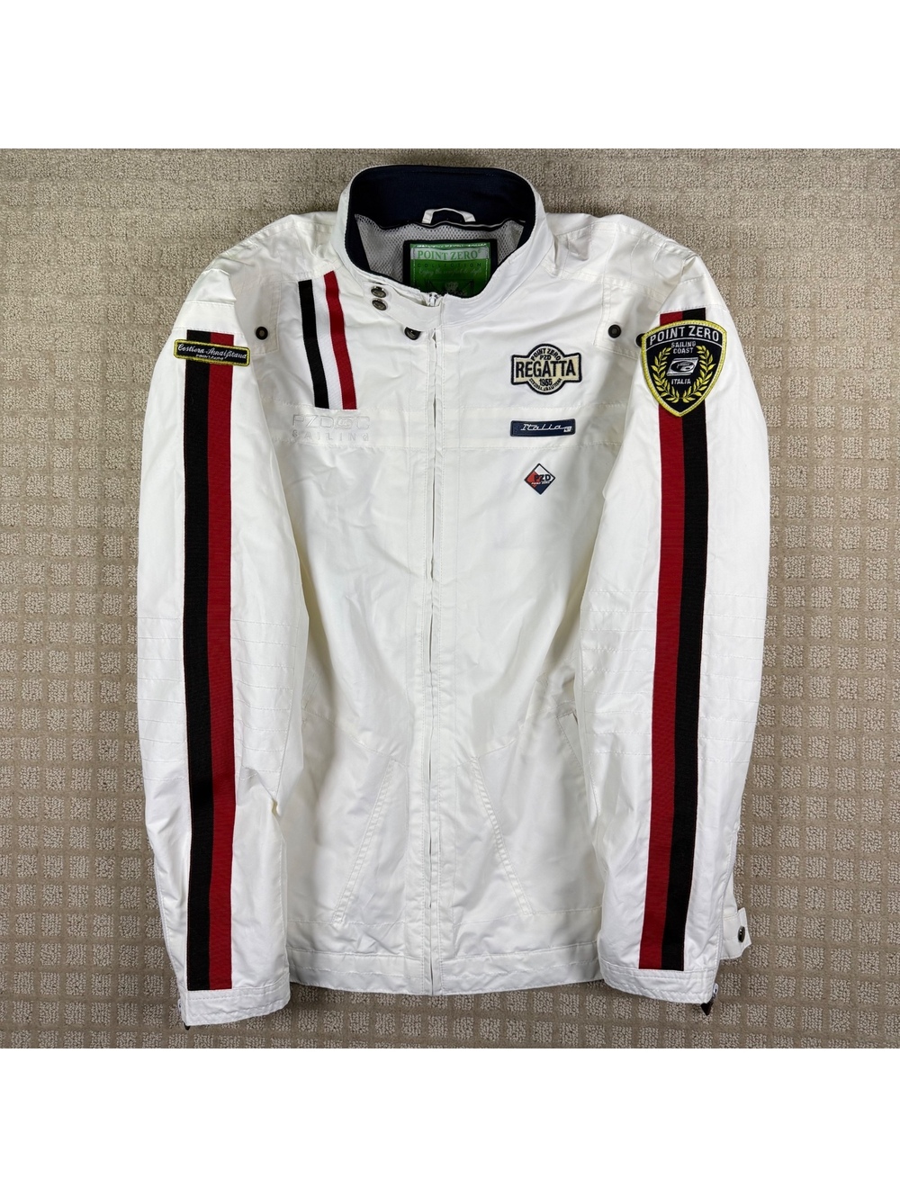 Point Zero White Racing Style Jacket L